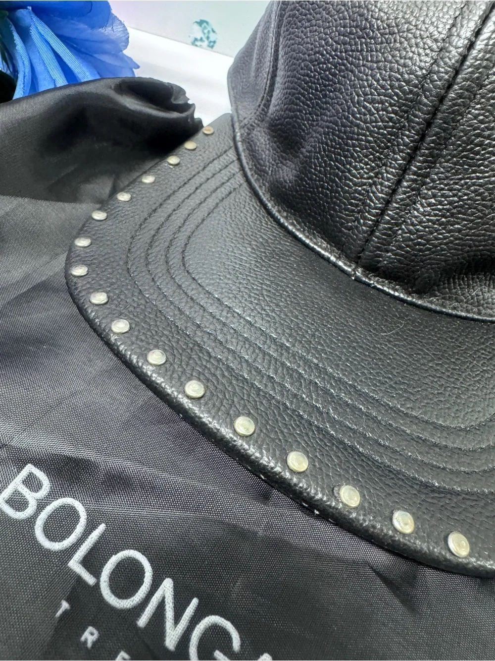 🇮🇹$440 BOLONGARO ITALY DESIGNER LEATHER HAT
